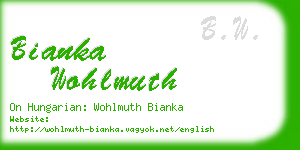 bianka wohlmuth business card